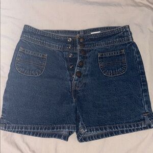 Levi's Dark Button-Front Denim Shorts